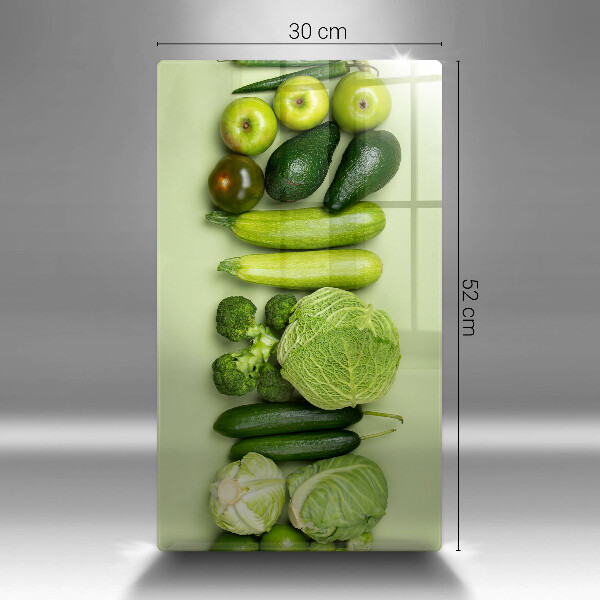 Tabla de cortar de vidrio Frutas y verduras verdes