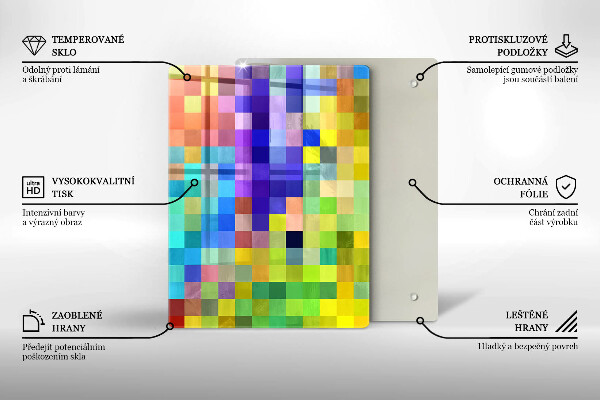 Tabla de cortar de vidrio Ilustración de hojas de monstera
