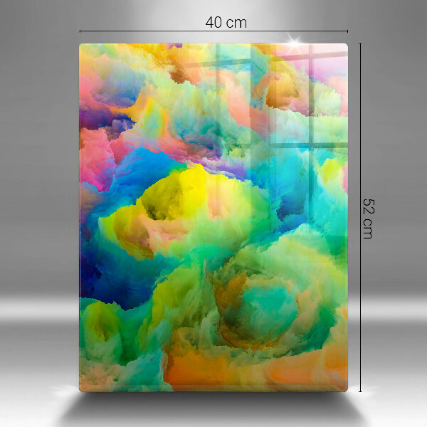 Tabla de cortar de vidrio Abstracción colorida