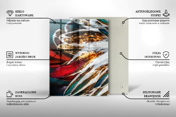 Tabla de cortar de vidrio Abstracción colorida