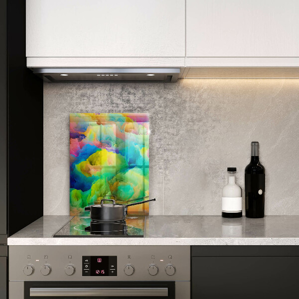 Tabla de cortar de vidrio Abstracción colorida