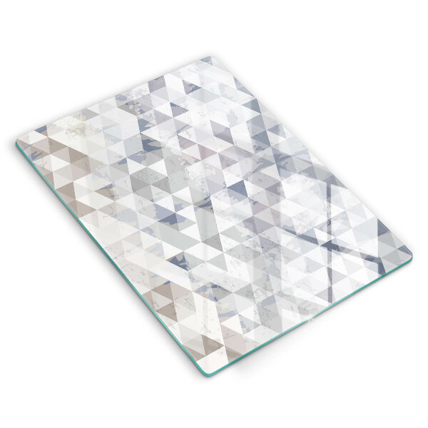 Tabla de cortar de vidrio Patrón de triángulos