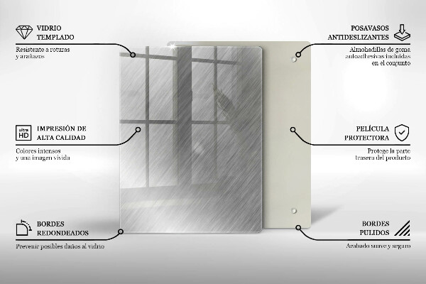 Tabla de cortar de vidrio Patrón de triángulos