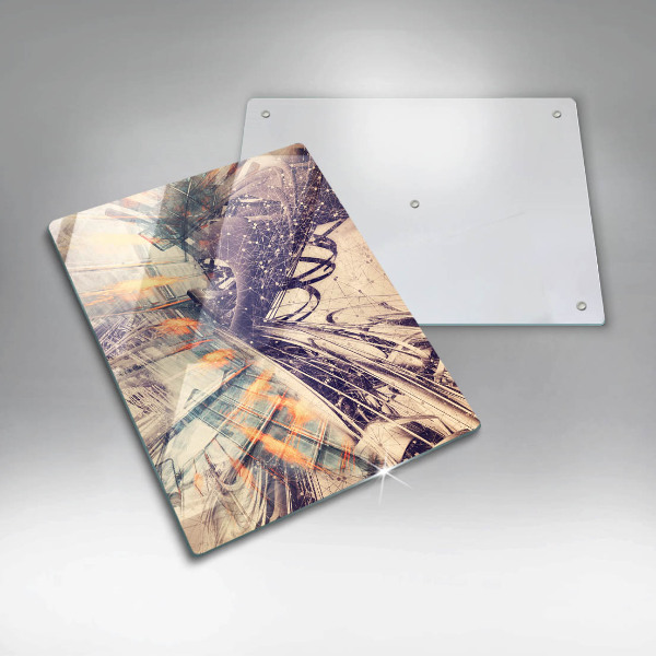 Tabla de cortar de vidrio Composición moderna