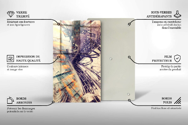 Tabla de cortar de vidrio Composición moderna