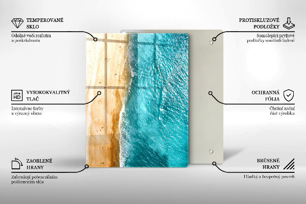 Tabla de cortar de vidrio Composición moderna
