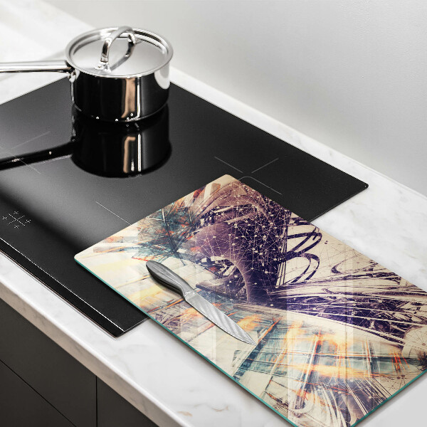 Tabla de cortar de vidrio Composición moderna