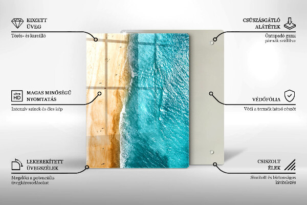 Tabla de cortar de vidrio Composición moderna