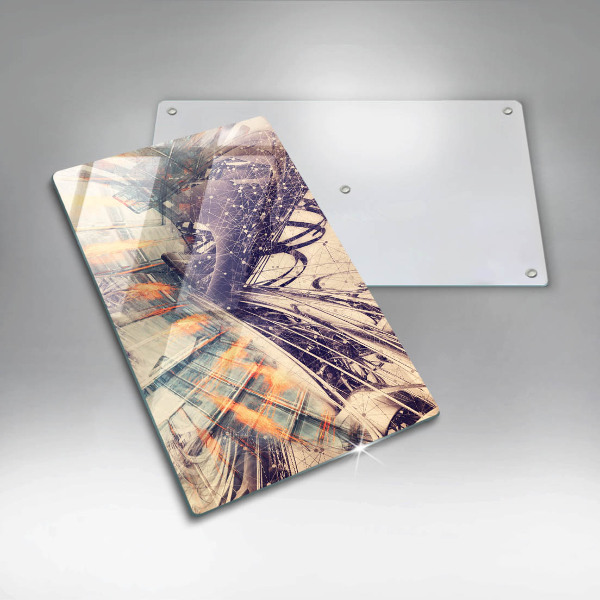 Tabla de cortar de vidrio Composición moderna