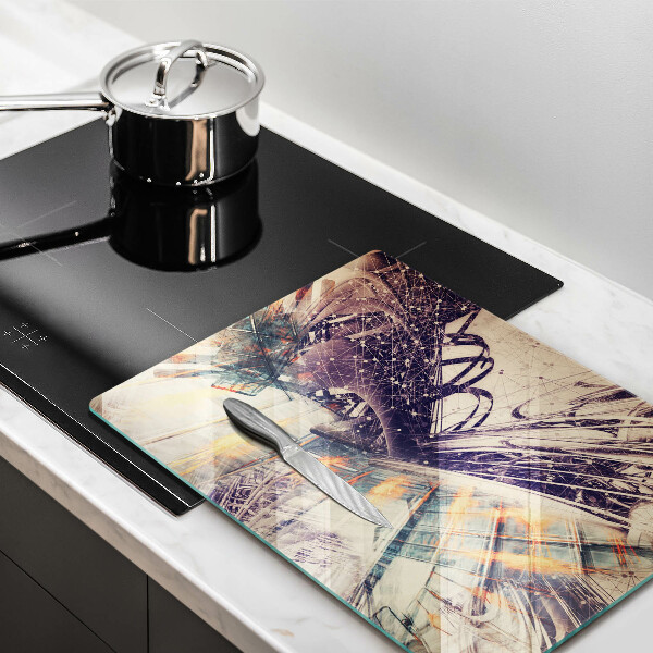 Tabla de cortar de vidrio Composición moderna