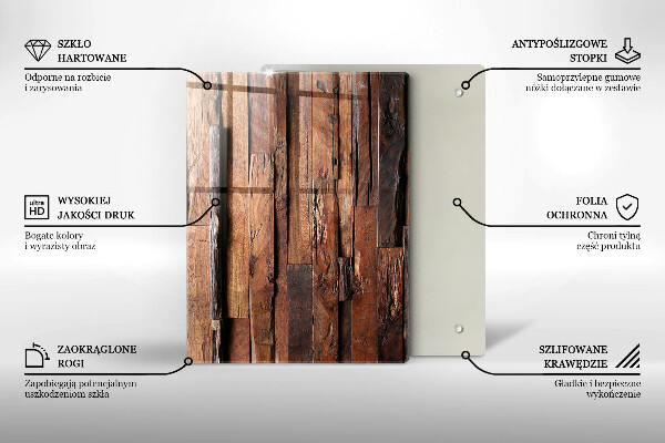 Tabla de cortar de vidrio Triángulos geométricos