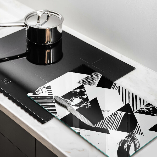 Tabla de cortar de vidrio Triángulos geométricos