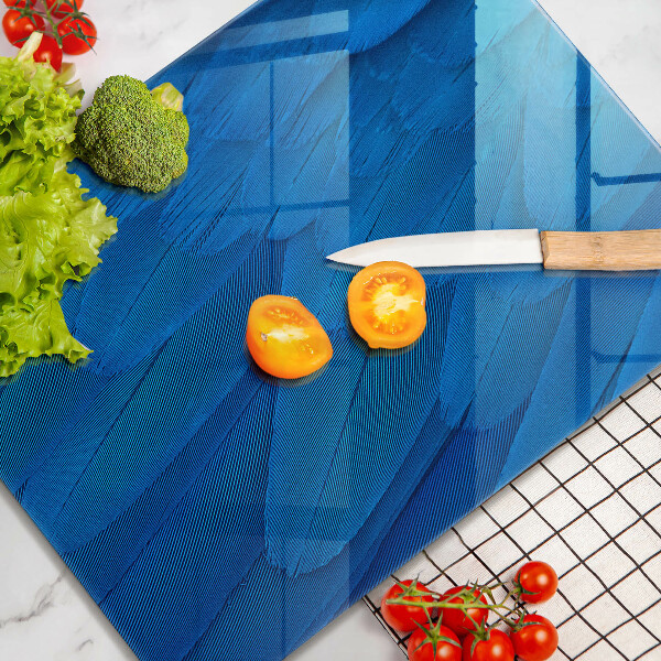 Tabla de cortar de vidrio Plumas de ave