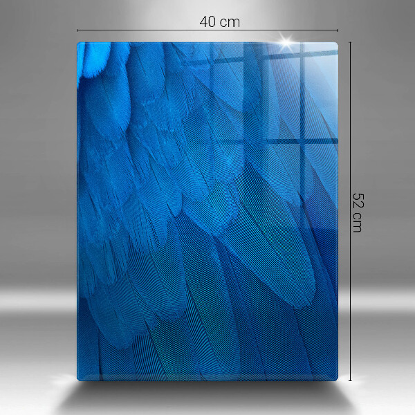 Tabla de cortar de vidrio Plumas de ave