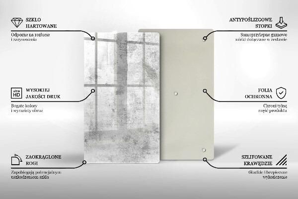 Tabla de cortar de vidrio Textura de hormigón