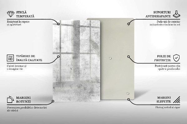 Tabla de cortar de vidrio Textura de hormigón