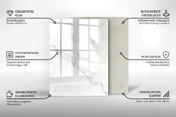 Tabla de cortar de vidrio Mármol pastel