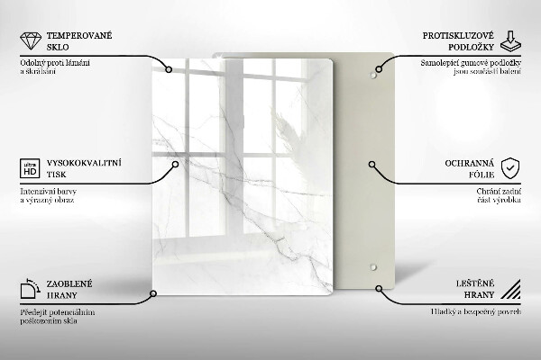 Tabla de cortar de vidrio Mármol pastel