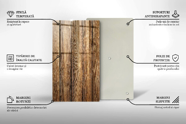Tabla de cortar de vidrio Tableros de textura de madera