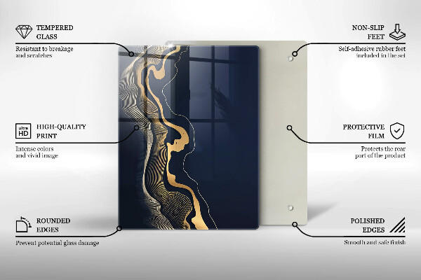 Tabla de cortar de vidrio Tableros de textura de madera
