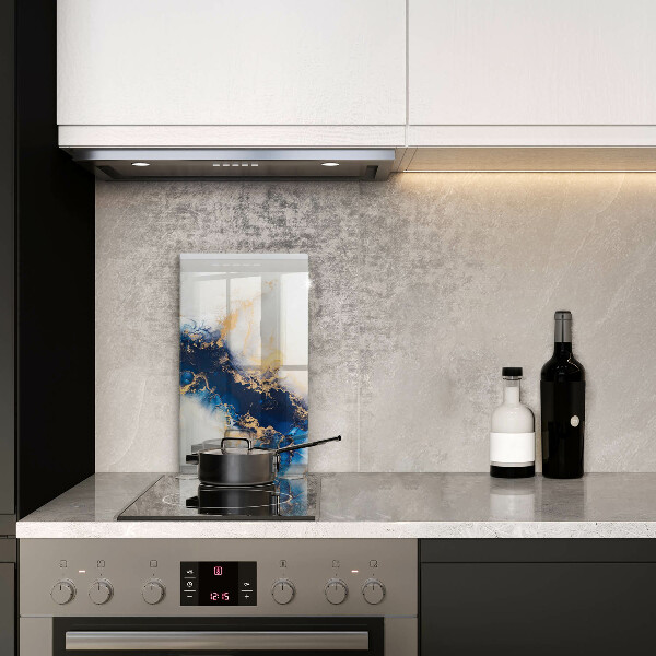 Tabla de cortar de vidrio Abstracción con azul