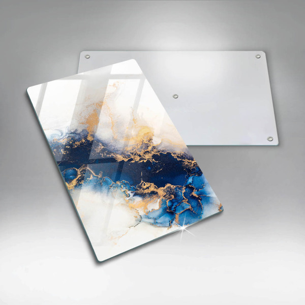 Tabla de cortar de vidrio Abstracción con azul