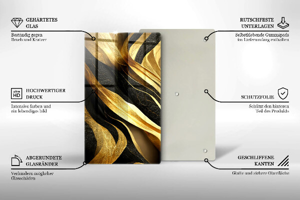 Tabla de cortar de vidrio Abstracción elegante