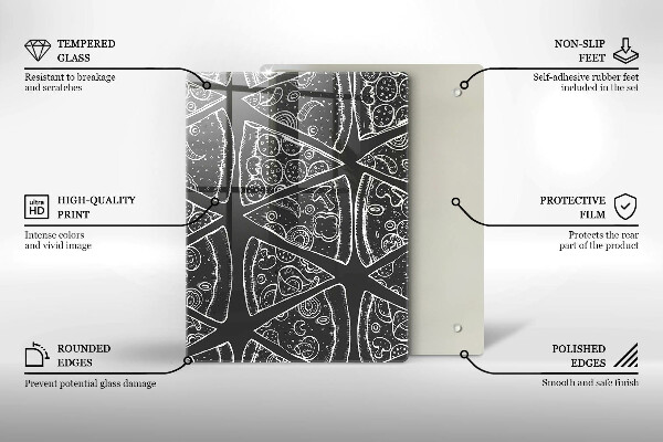 Tabla de cortar de vidrio Abstracción elegante