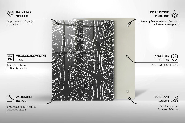 Tabla de cortar de vidrio Abstracción elegante