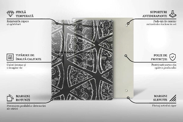 Tabla de cortar de vidrio Abstracción elegante