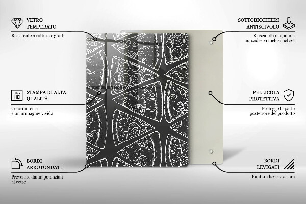 Tabla de cortar de vidrio Abstracción elegante
