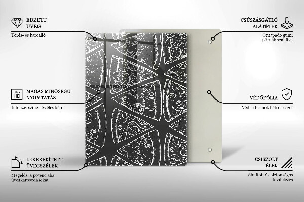 Tabla de cortar de vidrio Abstracción elegante