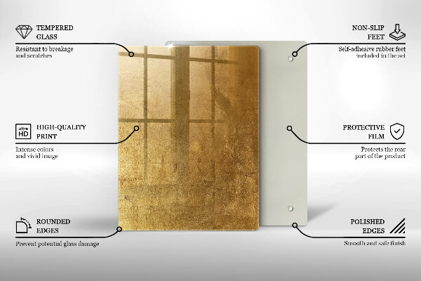 Tabla de cortar de vidrio Peonías pastel