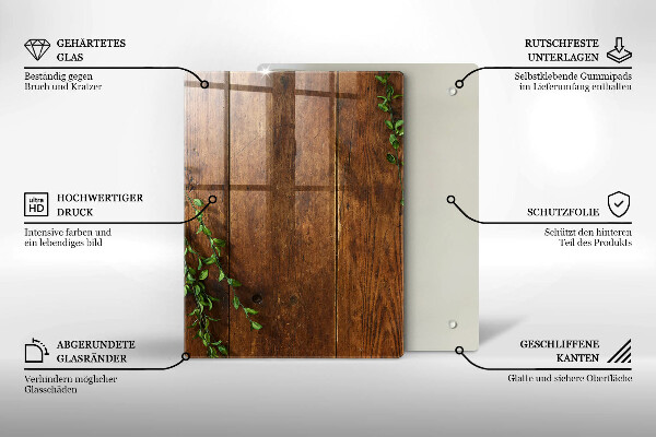 Tabla de cortar de vidrio Abstracción de oro