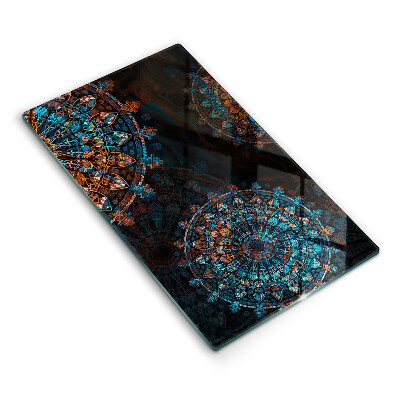 Tabla de cortar de vidrio Ruedas vintage boho