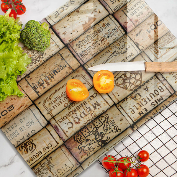 Tabla de cortar de vidrio Corchos de vino viejos