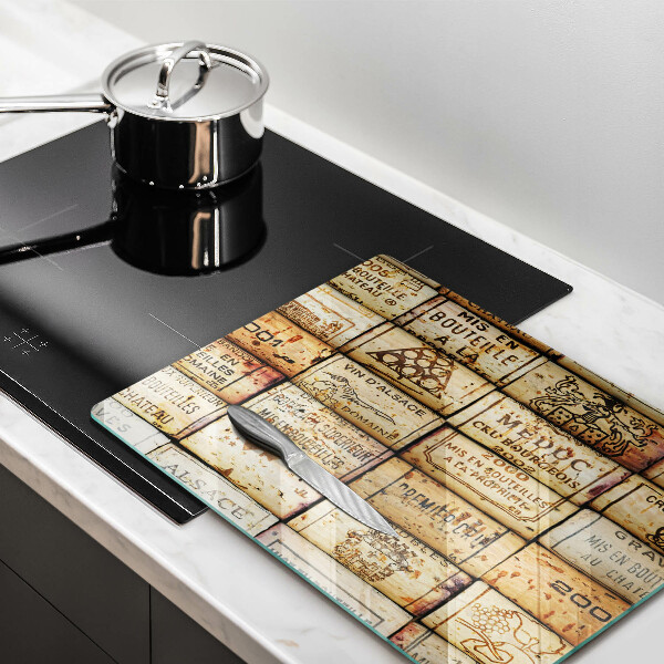 Tabla de cortar de vidrio Corchos de vino viejos