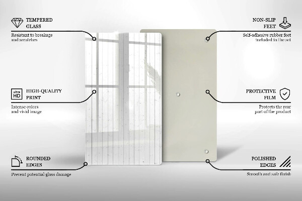 Tabla de cortar de vidrio Tableros brillantes modernos