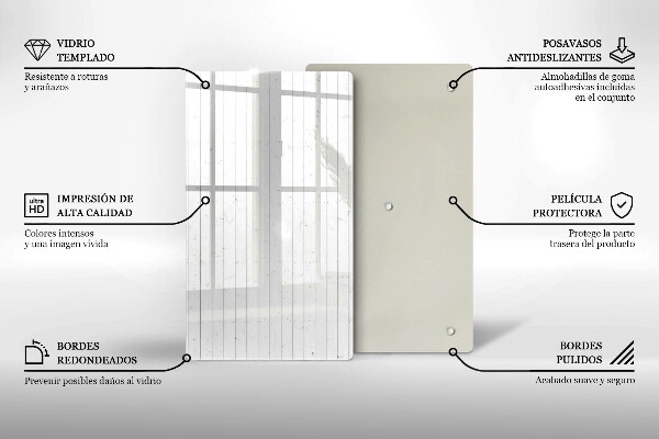 Tabla de cortar de vidrio Tableros brillantes modernos