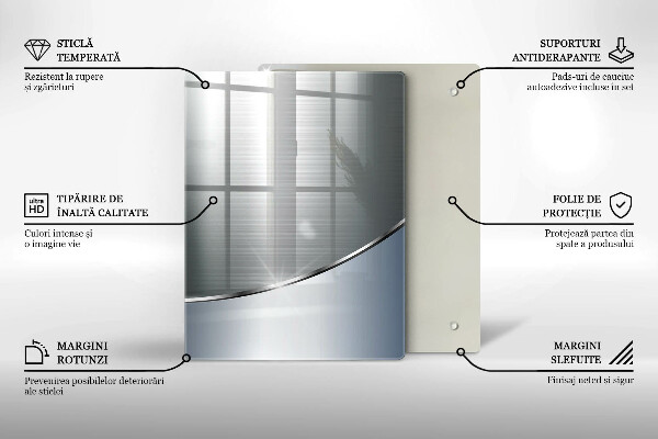 Tabla de cortar de vidrio Tableros brillantes modernos