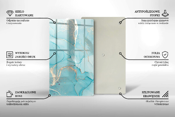 Tabla de cortar de vidrio Abstracción de piedra