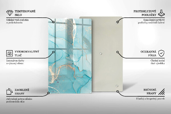 Tabla de cortar de vidrio Abstracción de piedra