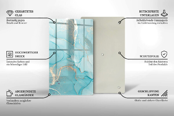 Tabla de cortar de vidrio Abstracción de piedra