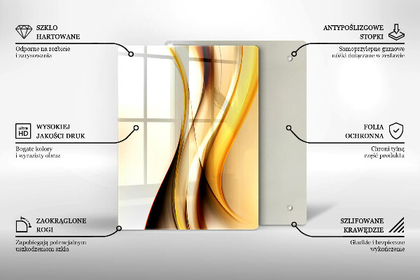 Tabla de cortar de vidrio Abstracción de piedra