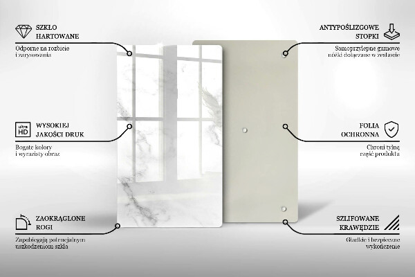 Tabla de cortar de vidrio Mármol moderno