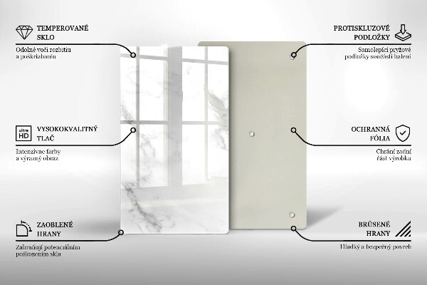 Tabla de cortar de vidrio Mármol moderno