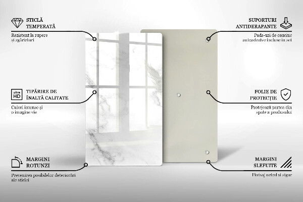 Tabla de cortar de vidrio Mármol moderno