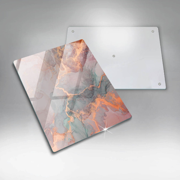 Tabla de cortar de vidrio Mármol con oro