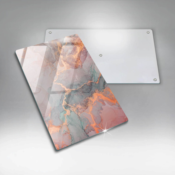 Tabla de cortar de vidrio Mármol con oro