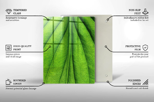 Tabla de cortar de vidrio Textura de piedra de mármol